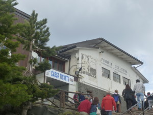 All'interno della stazione a valle d ella Funivia la sala proiezione