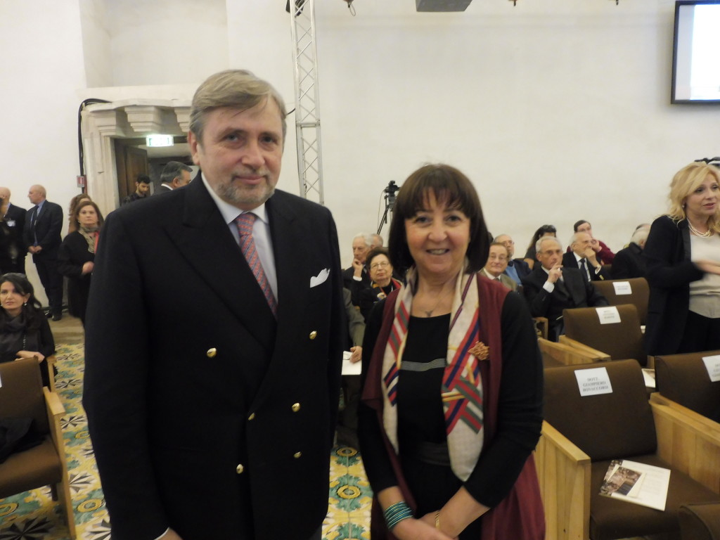 IL PRESIDENTE DELL'ERSU ALESSANDRO CAPPELLANI CON FULVIA CAFFO