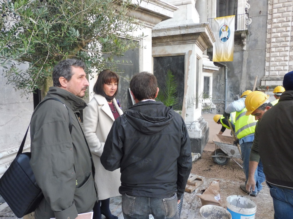 IL SOPRINTENDENTE IN PERSONA SUL CANTIERE DI LAVORO PER IL RIPRISTINO